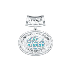 Sterling Silver Semi Mount Pendant Setting Oval OV 16X12mm DHJ