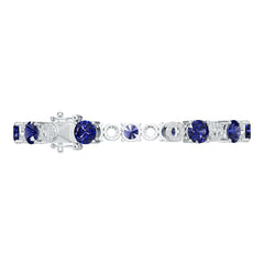 18K Gold Semi Mount Bracelet Setting Round RD 7x7mm Diamond Accent DHJ