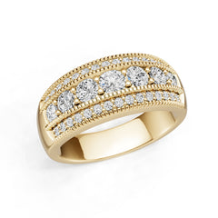 Platinum Semi Mount Ring Setting Round Ro 6x6mm Diamond Accent Syz Jewelry