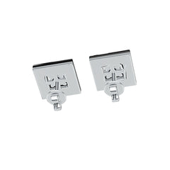 Sterling Silver Semi Mount Earrings Setting Princess SQ 5x5mm DHJ
