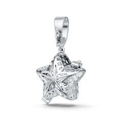 Platinum Semi Mount Pendant Setting Round Ro 6x6mm Syz Jewelry