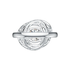 Sterling Silver Semi Mount Ring Setting Round RD 9x9mm Swirl Infinity Design Syzjewelry