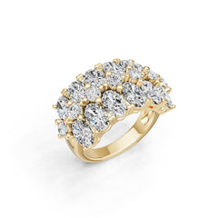 14K Gold Semi Mount Ring Setting Oval Ov 6x4mm Diamond Accent Syz Jewelry