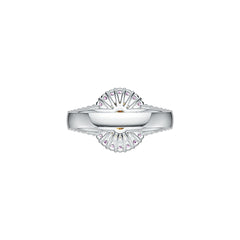 Sterling Silver Semi Mount Ring Setting Oval OV 10X8mm Halo Split Shank DHJ