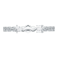 Platinum Semi Mount Bracelet Setting Round Ro 6x6mm Syz Jewelry