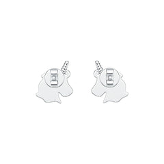 Sterling Silver Semi Mount Earrings Setting Round RD 1.5mm DHJ
