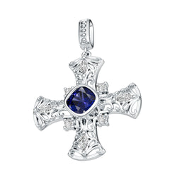 Sterling Silver Semi Mount Pendant Setting Cushion Cu 6x6mm Diamond Accent DHJ