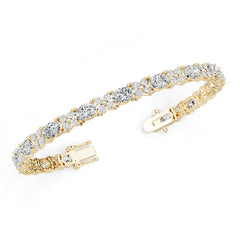 10K Gold Semi Mount Bracelet Setting Oval Ov 7x5mm Moissanite Accent Syz Jewelry