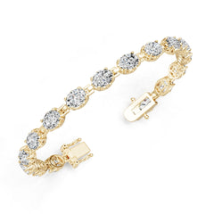 18K Gold Semi Mount Bracelet Setting Oval Ov 8x6mm Syz Jewelry