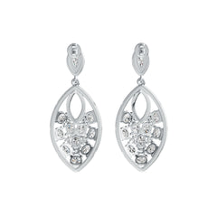 18K Gold Semi Mount Earrings Setting Marquise MQ 6X3mm OV 4X3mm Diamond Accent DHJ