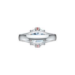 Sterling Silver Semi Mount Ring Setting Cushion CU 10X10MM DHJ