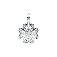 Sterling Silver Semi Mount Pendant Setting Round RD 6x6mm with White Topaz - Syzjewelry