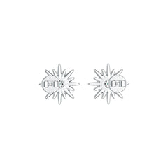 10K Gold Earrings Starburst Theme with or Moissanite Moissanite Accent DHJ