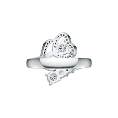 10K Gold Semi Mount Ring Setting Round RD 4.5mm Moissanite Accent DHJ