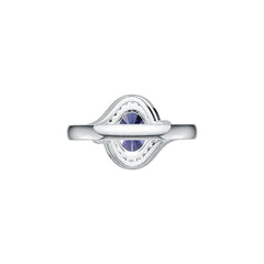 Platinum Semi Mount Ring Setting Oval OV 9x7mm Diamond Accent DHJ