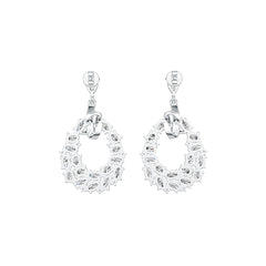 Sterling Silver Semi Mount Earrings Setting Pear PE 6x4mm OV 5x3mm OV 4x3mm DHJ