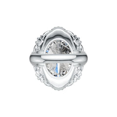 18K Gold Semi Mount Ring Setting Oval OV 20X15mm Cocktail Ring DHJ