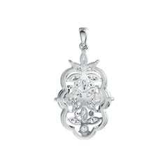 Sterling Silver Semi Mount Pendant Setting Marquise MQ 5X2.5mm DHJ