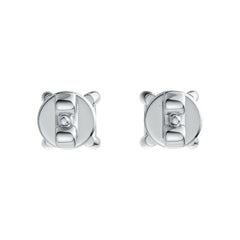 10K Gold Semi Mount Earrings Setting Princess SQ 4X4mm Simple Stud DHJ