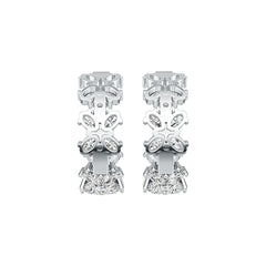 Boucles d'oreilles semi-montées en argent sterling serti ovale OV 5X3mm 