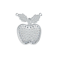 Platinum Pendant with or Moissanite Apple Theme Diamond Accent DHJ