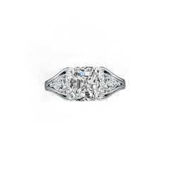 14K Gold Semi Mount Ring Setting Emerald OCT 9X7mm Diamond Accent DHJ