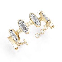 10K Gold Semi Mount Bracelet Setting Oval Ov 30x10mm Syz Jewelry