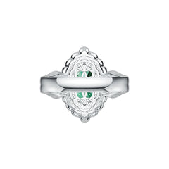 Sterling Silver Semi Mount Ring Setting Oval OV 10X8mm Halo DHJ