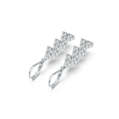 18K Gold Semi Mount Earrings Setting Pear PE 4X3mm DHJ