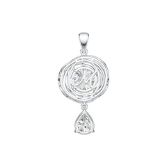 Sterling Silver Semi Mount Pendant Setting Round RD 11x11mm DHJ
