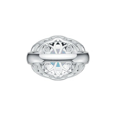 Sterling Silver Semi Mount Ring Setting Round RD 8x8mm Cabochon DHJ