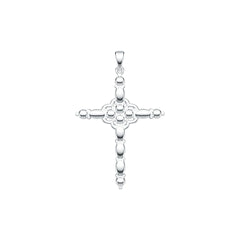 14K Gold Semi Mount Pendant Setting Oval OV 5x3mm Cross Pendant Diamond Accent DHJ