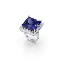 10K 14K Gold or 18K Gold Semi Mount Ring Setting Princess Pr 19x19mm Diamond Accent Syzjewelry