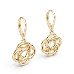 18K Gold Semi Mount Earrings Setting Round Ro 6x6mm Syz Jewelry