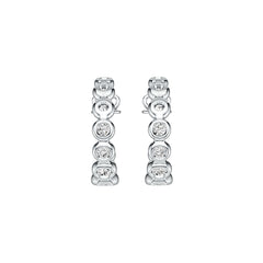 Sterling Silver Semi Mount Earrings Setting Round RD 3.4x3.4mm DHJ