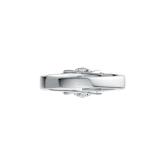 Platinum Semi Mount Ring Setting Round RD 8X8mm PE 7X5mm Diamond Accent DHJ
