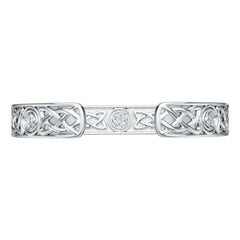Platinum Semi Mount Bracelet Setting Round Ro 5x5mm Syz Jewelry