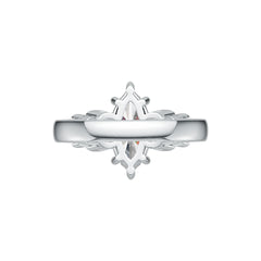 14K Gold Semi Mount Ring Setting Marquise MQ 14X7mm BG 5X4mm BG 4X3mm DHJ
