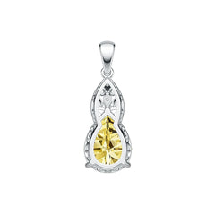 14K Gold Semi Mount Pendant Setting Pear PE 16X12mm Diamond Accent DHJ