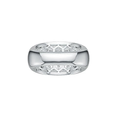 14K Gold Pave Dome Ring with or Moissanite Diamond Accent DHJ