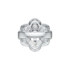 14K Gold Semi Mount Ring Setting Round RD 6x6mm Flower Theme Split Shank Diamond Accent DHJ