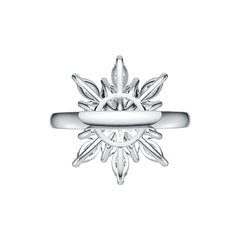 18K Gold Semi Mount Ring Setting Marquise MQ 6X3mm Diamond Accent DHJ
