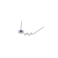 Platinum Semi Mount Necklace Setting Round Rd 4mm Diamond Accent Syzjewelry