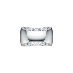 Platinum Pave Ring Multi-Row with White Topaz or Moissanite Diamond Accent DHJ