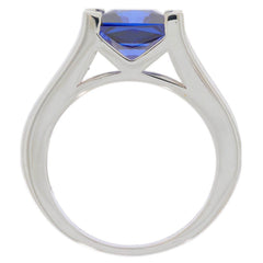 14K Gold Semi Mount Ring Setting Princess SQ 9X9mm 25534R Diamond Accent Syzjewelry