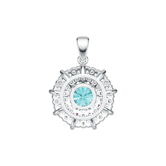 Sterling Silver Semi Mount Pendant Setting Round RD 7x7mm DHJ