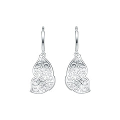 Sterling Silver Semi Mount Earrings Setting Round RD 1.75mm Butterfly DHJ