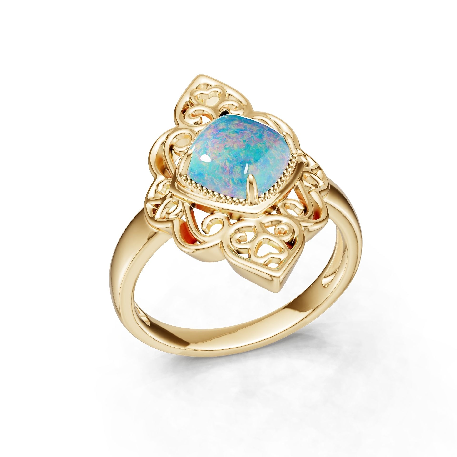 14K Gold Semi Mount Ring Setting Round Ro 9x9mm Syz Jewelry