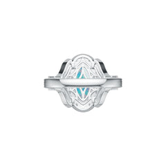 14K Gold Semi Mount Ring Setting Marquise MQ 14X7mm Cabochon Diamond Accent DHJ