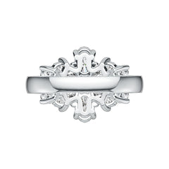 Sterling Silver Semi Mount Ring Setting Oval OV 6X4mm DHJ